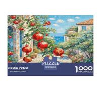 Pomegranate Blossom Jigsaw Puzzles Puzzle for Adults Kids. 1000 Piece Whimsical Challenge Toy Educational Games Home Decoration for Adults& Kids Age 14 Years Up 38x26cm/1000pcs