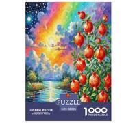 Pomegranate Blossom Jigsaw Puzzles Puzzle for Adults Kids. 1000 Pieces Whimsical Challenge Toy Educational Game Home Decoration for Adults& Kids Age 14 Years Up 38x26cm/1000pcs