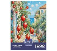 Pomegranate Blossom Jigsaw Puzzles Puzzles for Adults Kids. 1000 Pieces Impossible Challenge Toy Educational Game Home Decoration for Adults& Kids Age 14 Years Up 38x26cm/1000pcs