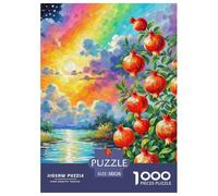 Pomegranate Blossom Jigsaws 1000 Piece Puzzle Challenge High Difficulty Fit Together Perfectly for Adults & Kids Age 12 Years Up 38x26cm/1000pcs