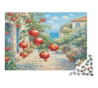 Pomegranate Blossom Puzzle for Adults & Kids: Pomegranate Tree in Garden 1000Pc Educational Games for Wall Decor 52x38cm/1000pcs