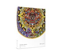 Pomegranate Circular 1000-Piece Jigsaw Puzzle for Adults, Michael Angulo's Aztec Sun Stone, Circular Puzzle, Matte Finish, Snug Fit