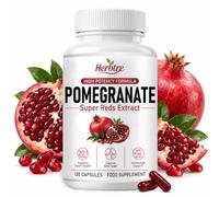 Pomegranate Extract 700mg,120 Vegan Capsules, Pomegranate Supplement with 40% Ellagic Acid Polyphenols High Purity, Support Antioxidant, Nitric Oxide Booster, 60 Day