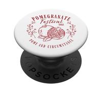Pomegranate Festival Vintage Lineart Illustration Fruit Art PopSockets Adhesive PopGrip