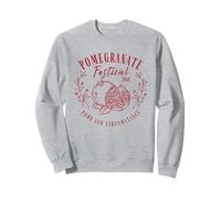 Pomegranate Festival Vintage Lineart Illustration Fruit Art Sweatshirt