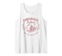 Pomegranate Festival Vintage Lineart Illustration Fruit Art Tank Top