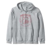 Pomegranate Festival Vintage Lineart Illustration Fruit Art Zip Hoodie