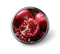 Pomegranate Fruit Button Pin 1 Inch, Personalized Metal Lapel Pins, Lightweight Round Brooch Pin, Elegant Button Badges, Funny Enamel Pins for Shirts Jackets Bags & Gift