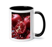 Pomegranate Fruit Ceramic Coffee Mug with Handle 11 Ounces, Porcelain Mug Coffee Cup Tea Mug Water Cup Ideal for Coffee,Tea,Latte,Cappuccino,Microwave & Dishwasher Safe Unique Gift Cup