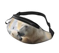 Pomegranate fruit Fanny Pack for Women Men Fashion Waist Pack Adjustable Belt Bag for Workout Running Travelling Casual Waist Bag, Polar Bear Love, One Size