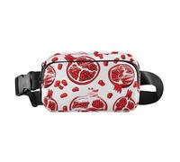Pomegranate Fruit Red Fanny Pack for Women Men Crossbody Belt Bag Fashion Waist Packs Purse with Adjustable Strap Bumbags for Workout Travel Outdoors