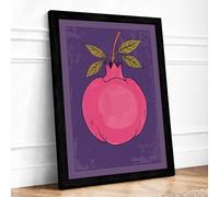 Pomegranate & Gold Botanical Framed Wall Art Print A1 Black