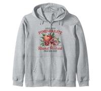 Pomegranate Hand Picked Vintage Fruit Retro Peach Graphic Zip Hoodie
