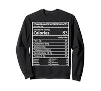 Pomegranate Nutrition Facts Macro Fruit Graphic Sweatshirt