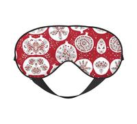 Pomegranate Painting Night Mask Soft Reversible Eye Cover Adjustable Strap Light Blocking Comfortable Rest