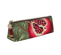Pomegranate Painting Print Triangular Pencil Case Stationery Organizer Pouch Daily Travel Office Accessory