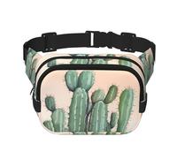 Pomegranate Pattern Fanny Pack for Women Men Fashion Waist Pack Adjustable Belt Bag for Workout Running Travelling Casual Waist Bag, Watercolor Green Cactus, One Size