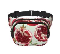Pomegranate Pattern Fanny Pack for Women Men Fashion Waist Pack Adjustable Belt Bag for Workout Running Travelling Casual Waist Bag, Pomegranate Pattern, One Size