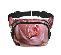 Pomegranate Pattern Fanny Pack for Women Men Fashion Waist Pack Adjustable Belt Bag for Workout Running Travelling Casual Waist Bag, Pink Rose And Pearls, One Size