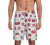 Pomegranate Pattern Men'S Soft Sleep Shorts, Comfy Lounge Sleeping Shorts Pants Breathable Summer Sleepwear