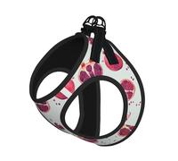 Pomegranate Pattern Print Adjustable Harness Leash Set For Cats And Dogs, Soft Breathable Kitten Puppy Mesh Vest With Reflective Design, Escape-Proof Lead For Small Pets Walking Training
