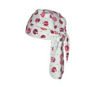 Pomegranate Pattern Print Cycling Skull Cover Moisture Wicking Headwrap Under Helmet Tie Back Modern Beanie 22-24 In