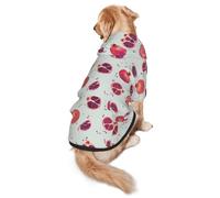 Pomegranate Pattern Print Dog Hoodie Pet Sweatshirt, Warm, Soft And Breathable Hooded Clothes For Medium To Large Dogs, Easy-To-Wear Design, For Winter And Fall