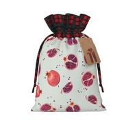 Pomegranate Pattern Print Gift Reusable Bags Festive Drawstring Party Favors Pouches Versatile Seasonal