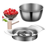 Pomegranate Peeling Set - Stainless Steel Tool, Pomegranate Removal Machine with Bowl | Fast Peeling Maximized Nutrition Easy Removal Kitchen Gadget Slip Resistant Design for Home and Others