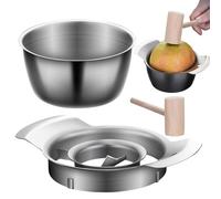 Pomegranate Peeling Tool Set, Pomegranate Deseeder Stainless Steel Pomegranate Peeler with Bowl, Pomegranate Peeler, Easy Removal Kitchen Gadget for Home,17.6x9x6cm