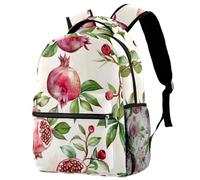 Pomegranate Printed Large Travel Backpack Multiple Pockets Adjustable Straps Causal School Backpack Unisex Work Daypack