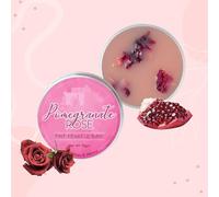 Pomegranate Rose Lip Balm | Fresh Infused Lip Butter with Desi Ghee & Raw Honey | For Lip Pigmentation, Lightening & Repair of Dark & Chapped Lips | 10gm