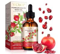 Pomegranate Seed Oil, 100% Cold Pressed Natural Pomegranate Seed Oil for Nourishing and Hydrating Skin and Hair Care, Improves Elasticity of Face and Body Skin & Promote Healthy Hair, 60ml