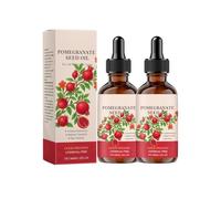 Pomegranate Seed Oil, 100% Cold Pressed Pomegranate Seed Oil, Pomegranate Seed Oil Serum Face, Natural Cosmetics, Improves Skin Elasticity, Promotes Healthy Hair, 60 ml (2 Pieces, A)