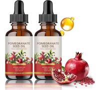 Pomegranate Seed Oil, 100% Natural Cold Pressed Pomegranate Seed Oil, Organic Moisturizing Essence, Deep Moisturizing & Nourishing for Skin, Improves Skin Elasticity (2pcs)