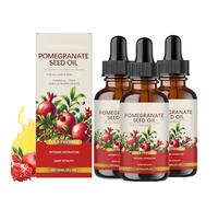 Pomegranate Seed Oil for Skin and Hair - Deep Hydrating Moisturizer, Improves Elasticity, Reduces Fine Lines - Anti-Aging, Nourishes Dry Skin & Hair - Lightweight, Fast Absorbing. (3PCS)