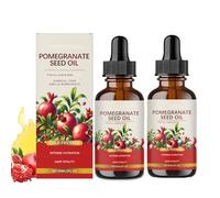 Pomegranate Seed Oil for Skin and Hair - Deep Hydrating Moisturizer, Improves Elasticity, Reduces Fine Lines - Anti-Aging, Nourishes Dry Skin & Hair - Lightweight, Fast Absorbing. (2PCS)
