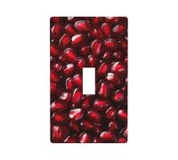 Pomegranate Seeds Light Switch Cover Decorative Single Toggle 1 Gang Wall Plate for Kitchen Farmhouse Bedroom Bathroom Art Decor