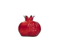 Pomegranate Shaped Glass Vase,Hydroponic Flower Vase,Pomegranate Glass Vase,Desktop Fruit Vase,Glass Flower Vase(S,Red)