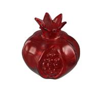 Pomegranate Shaped Glass Vase, Mini Pattern Fruit Vase, Glass Hydroponic Plant Flower Pot Desktop Ornament Home Decor(L,Red)