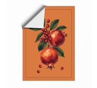 Pomegranate Study Botanical Unframed Wall Art Print A3 (42×29.7cm), Wall Decor for Living Room, Bedroom, Office & Home, Art Gift