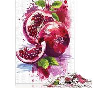 Pomegranate Watercolor Art Puzzle Jigsaws 500 Pieces for Adults Puzzles Family Game for Adults And Teenagers 500pcs (52x38cm)