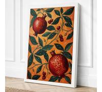 Pomegranates and Foliage Canvas Wall Art Print 18x12 Inch