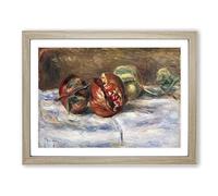 Pomegranates By Pierre Auguste Renoir Classic Painting Framed Wall Art Print, Ready to Hang Picture for Living Room Bedroom Home Office Décor, Oak A4 (34 x 25 cm)