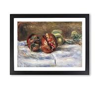 Pomegranates By Pierre Auguste Renoir Classic Painting Framed Wall Art Print, Ready to Hang Picture for Living Room Bedroom Home Office Décor, Black A3 (46 x 34 cm)