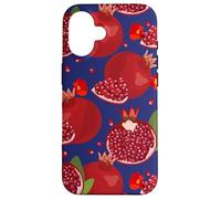 Pomegranates Fruits And Seeds Unique Fun Red And Navy Blue Case for iPhone 16