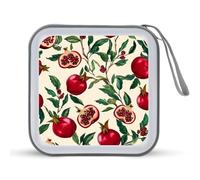 Pomegranates Portable CD Case Storage Bag 40 Capacity CD Holder Wallet Plastic DVD Collection Bags