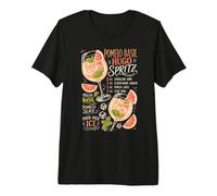 Pomelo Basil Hugo Spritz Cocktail Recipe Wine Drink Premium T-Shirt