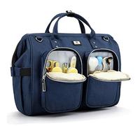 Pomelo Best Changing Bag with Waterproof Changing Mat and 2 Pram Hooks Adjustable Shoulder Strap Multifunctional Shoulder Bag Travel Bag for On the Go