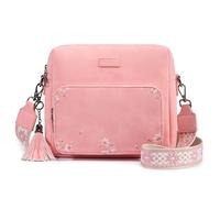 Pomelo Best Crossbody Purses for Women, Soft Leather Medium Cross Body Bags Woman, Shoulder Bag with Adjustable Strap Travel, Pink, Fashioned